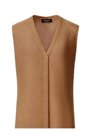 Cardigan waistcoat in cotton and linen yarn FABIANA FILIPPI | MAD276F470D2731268